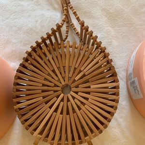 Cult gaia- mini zaha bamboo top handle bag